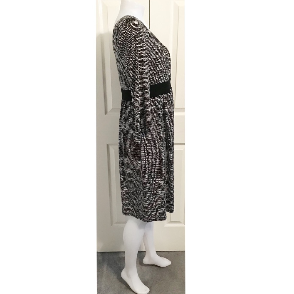 Tiana B, Babydoll Style Patterning Dress - Picture 4 of 7